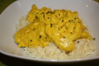 Curry de pollo con espinacas