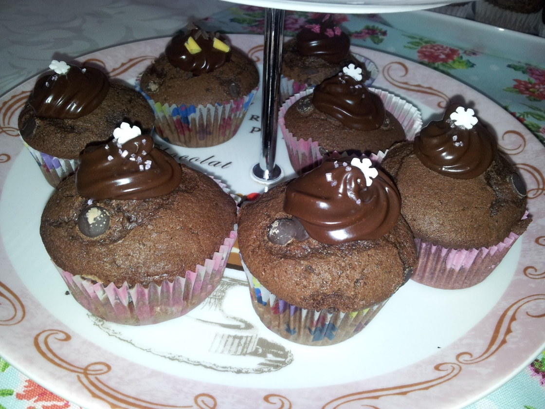 Muffins triple xocolata